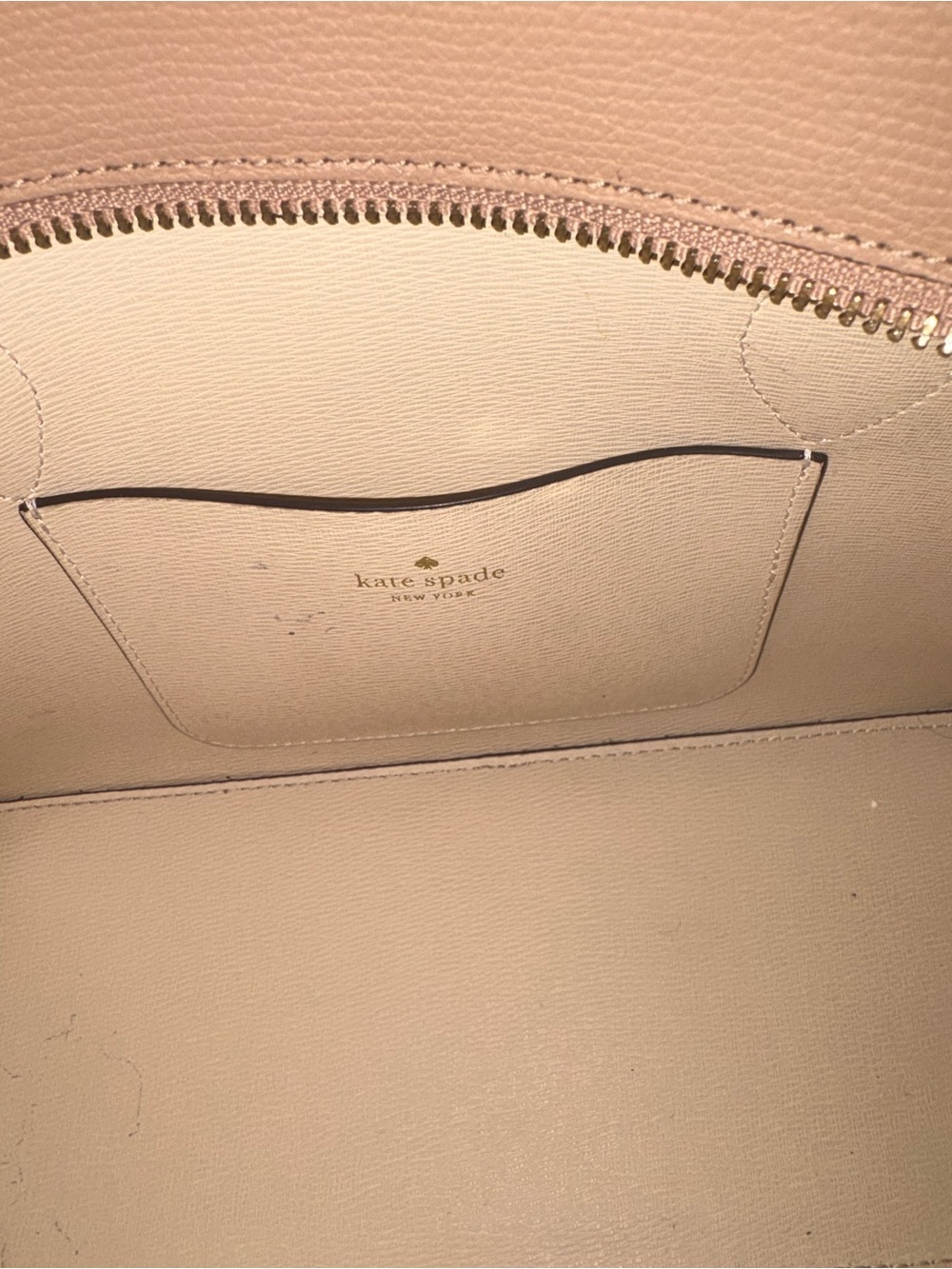 Kate Spade New York Blush Pink Pebbled Leather Satchel Crossbody EUC - Picture 10 of 11